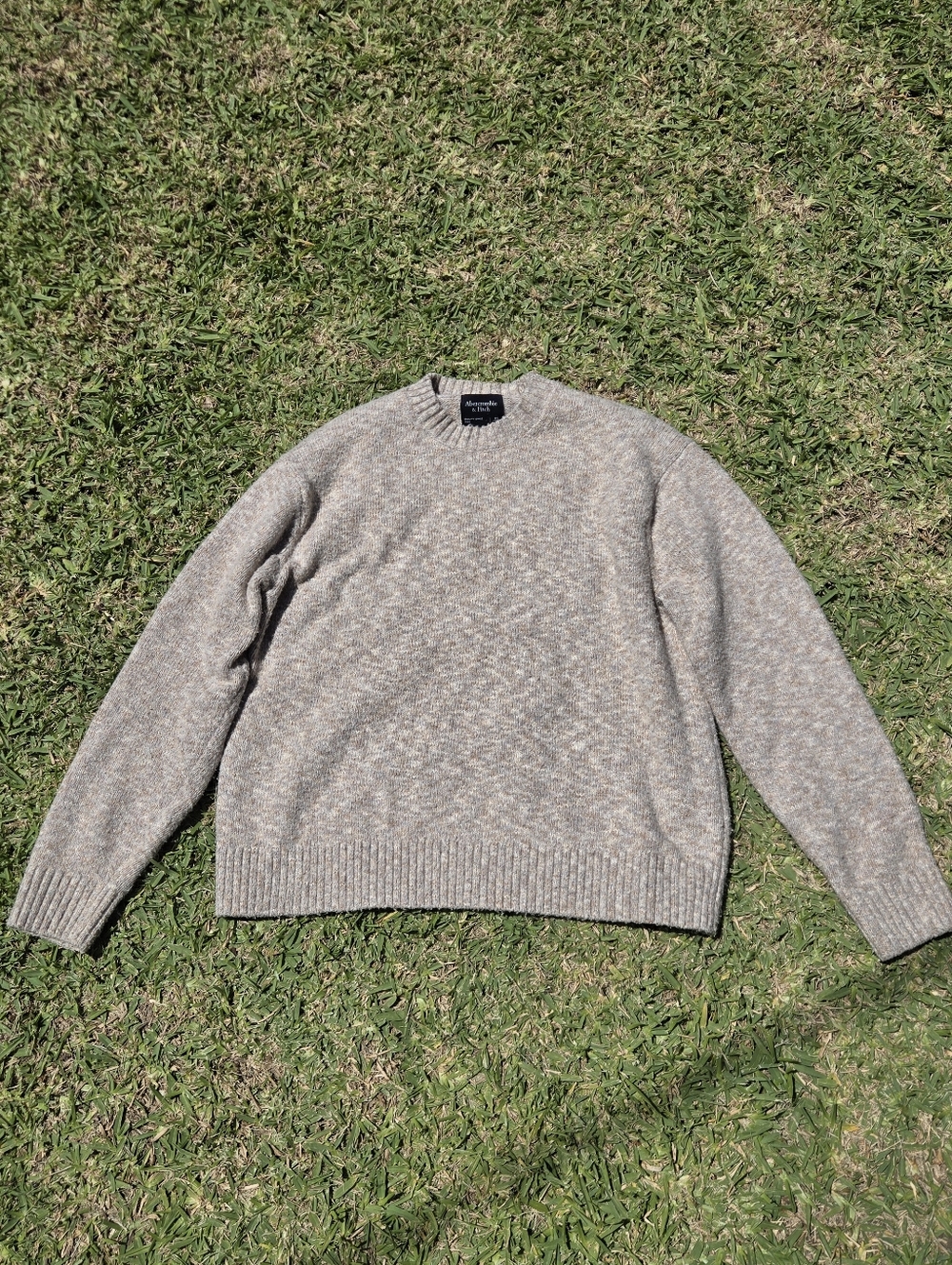 Abercrombie & Fitch Oversized Marled Crew Sweater